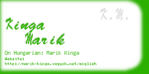 kinga marik business card